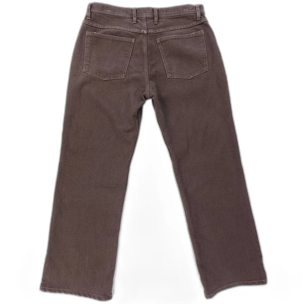 NEW James Perse Garment Dyed Comfort Stretch Straight Jeans Brown Denim 34x30